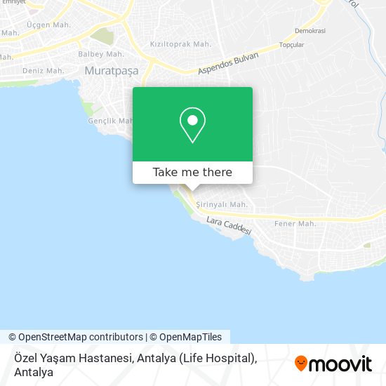 Özel Yaşam Hastanesi, Antalya (Life Hospital) map