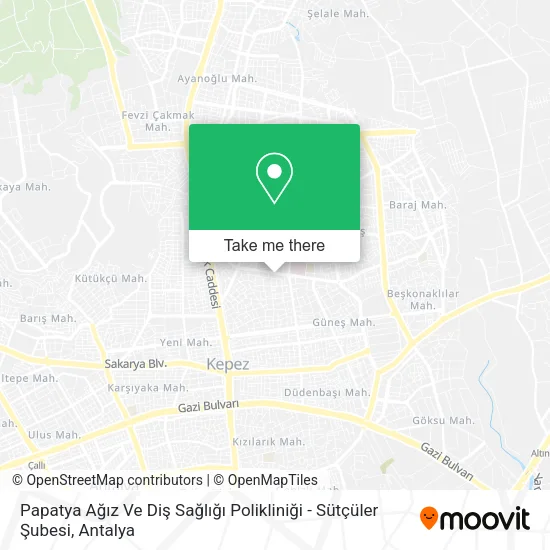 Papatya Ağız Ve Diş Sağlığı Polikliniği - Sütçüler Şubesi map