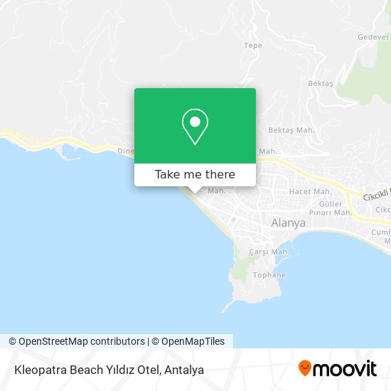 Kleopatra Beach Yıldız Otel map