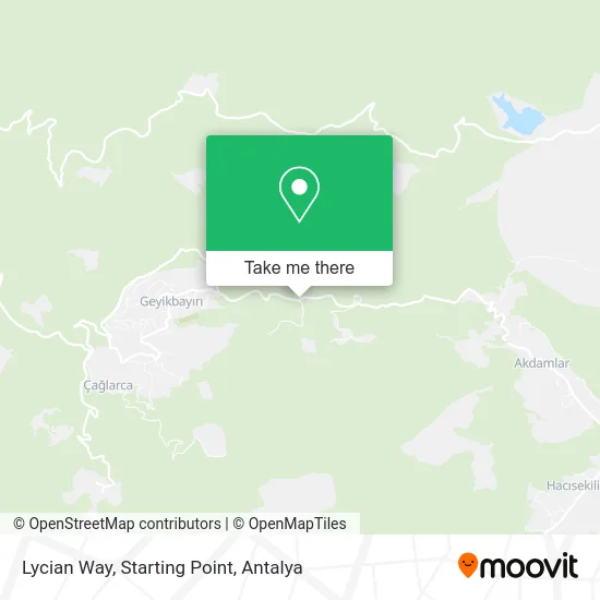 Lycian Way, Starting Point map