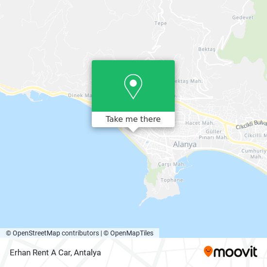 Erhan Rent A Car map