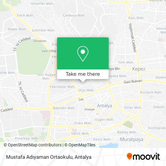 Mustafa Adıyaman Ortaokulu map