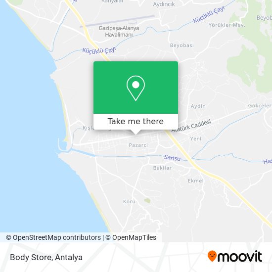 Body Store map