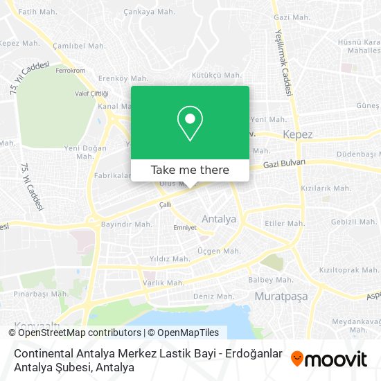 Continental Antalya Merkez Lastik Bayi - Erdoğanlar Antalya Şubesi map