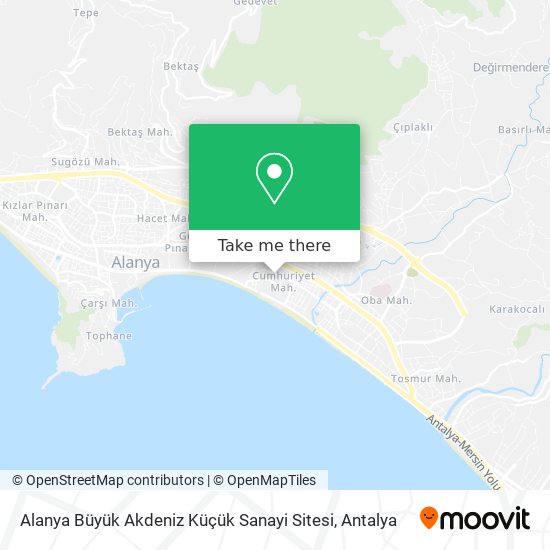 Alanya Büyük Akdeniz Küçük Sanayi Sitesi map