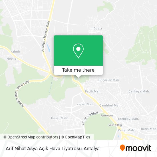 Arif Nihat Asya Açık Hava Tiyatrosu map
