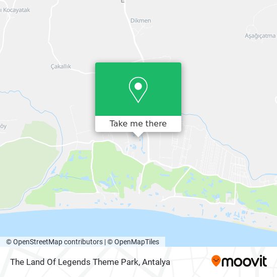 The Land Of Legends Theme Park map