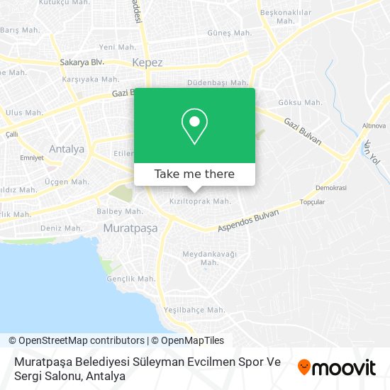 Muratpaşa Belediyesi Süleyman Evcilmen Spor Ve Sergi Salonu map