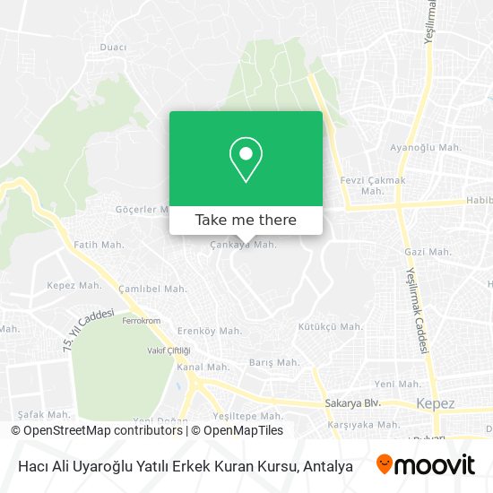 Hacı Ali Uyaroğlu Yatılı Erkek Kuran Kursu map