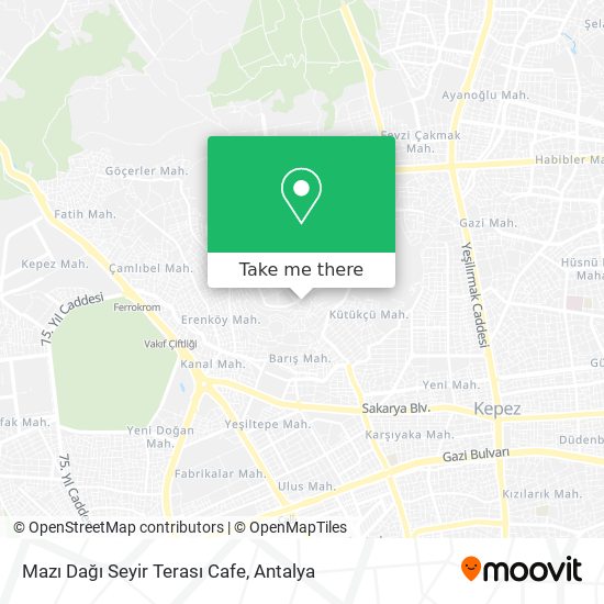 Mazı Dağı Seyir Terası Cafe map