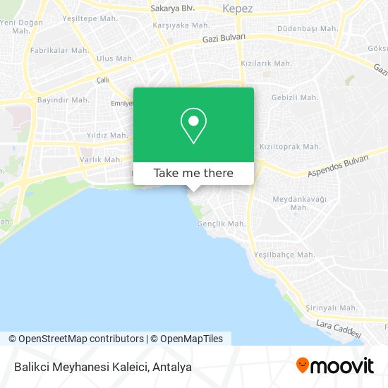 Balikci Meyhanesi Kaleici map