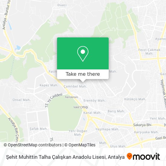 Şehit Muhittin Talha Çalışkan Anadolu Lisesi map