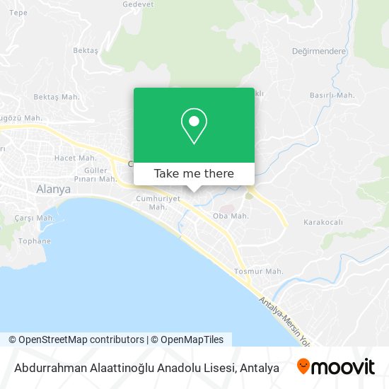 Abdurrahman Alaattinoğlu Anadolu Lisesi map