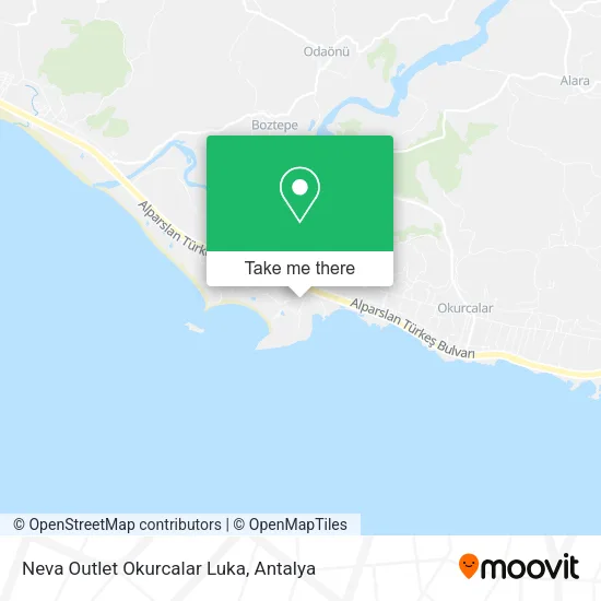 Neva Outlet Okurcalar Luka map