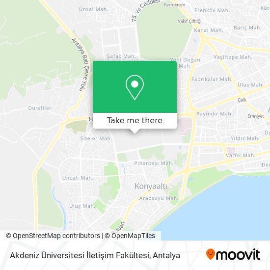 Akdeniz Üniversitesi İletişim Fakültesi map