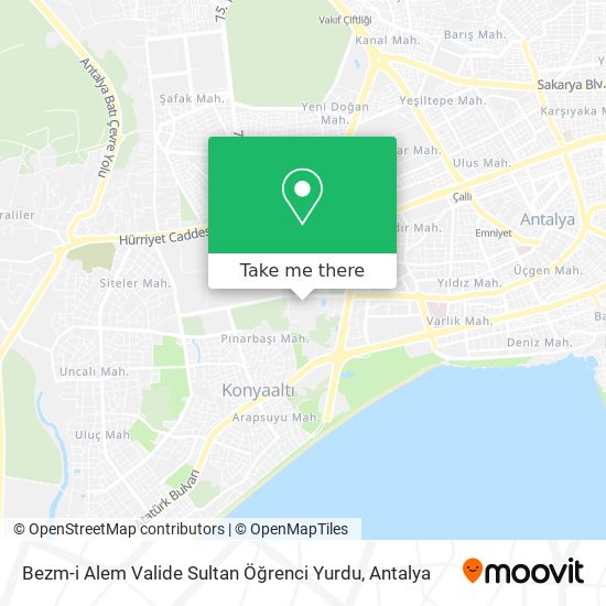 Bezm-i Alem Valide Sultan Öğrenci Yurdu map