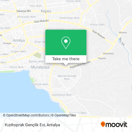 Kızıltoprak Gençlik Evi map