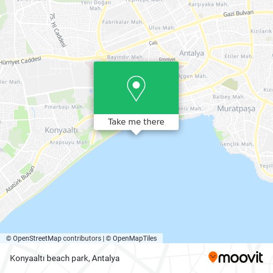 Konyaaltı beach park map