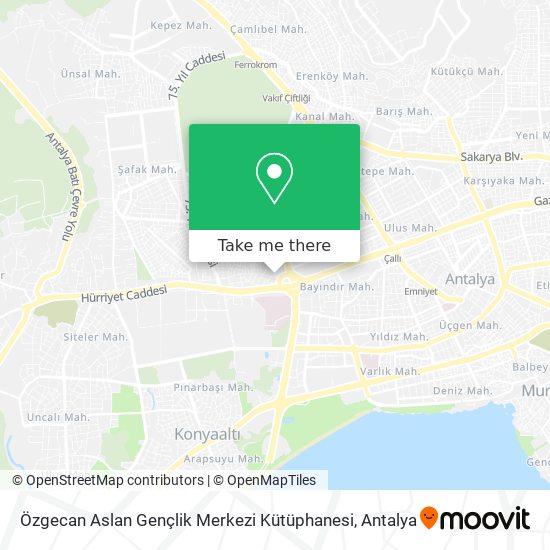 Özgecan Aslan Gençlik Merkezi Kütüphanesi map
