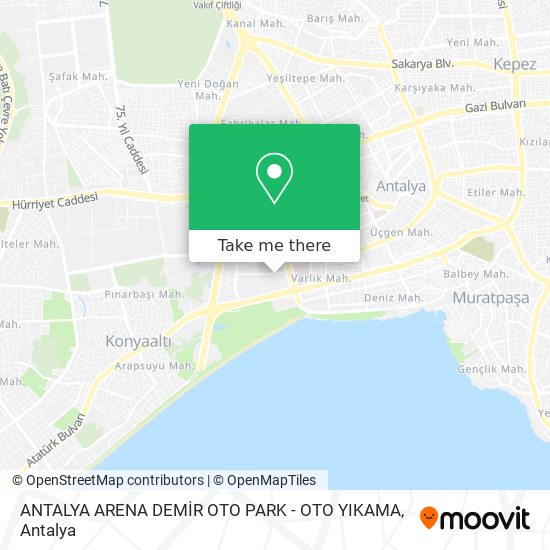 ANTALYA ARENA DEMİR OTO PARK - OTO YIKAMA map