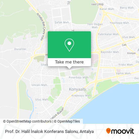 Prof. Dr. Halil İnalcık Konferans Salonu map
