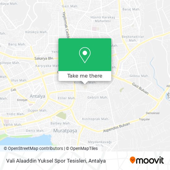 Vali Alaaddin Yuksel Spor Tesisleri map