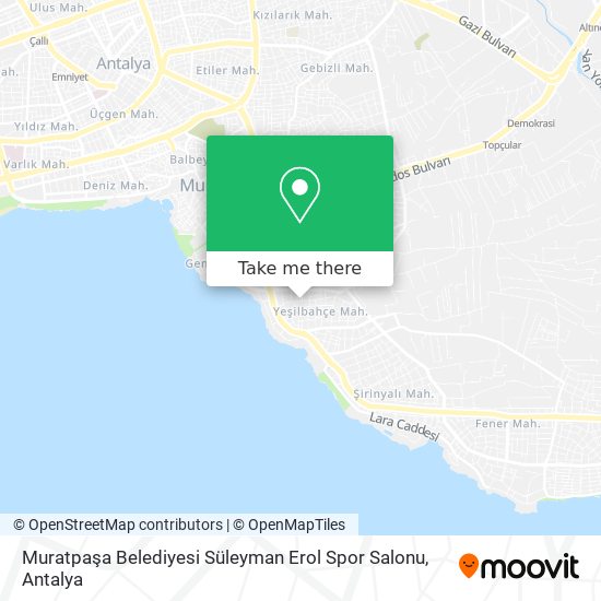 Muratpaşa Belediyesi Süleyman Erol Spor Salonu map