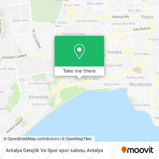 Antalya Gençlik Ve Spor spor salonu map