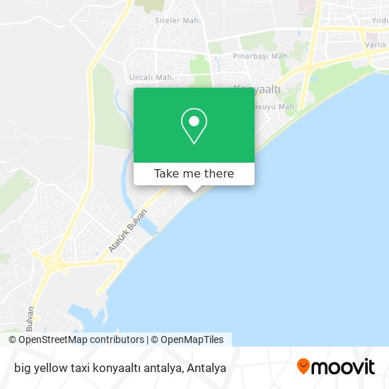 big yellow taxi konyaaltı antalya map