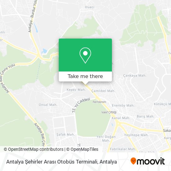 Antalya Şehirler Arası Otobüs Terminali map