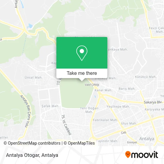Antalya Otogar map