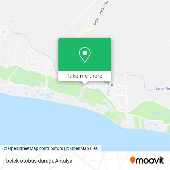 belek otobüs durağı map