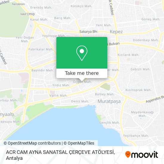 ACR CAM AYNA SANATSAL ÇERÇEVE ATÖLYESİ map
