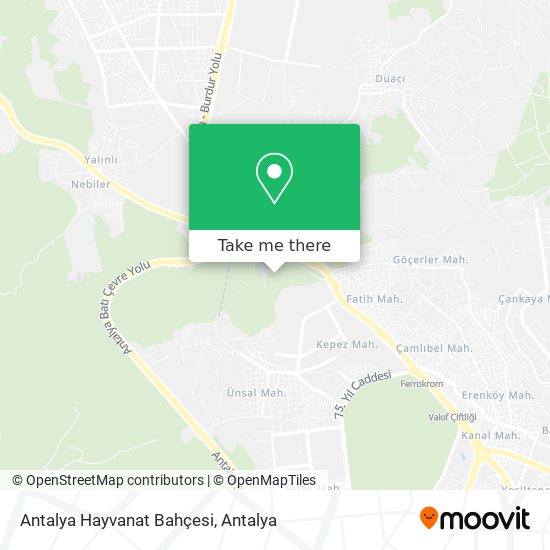 Antalya Hayvanat Bahçesi map