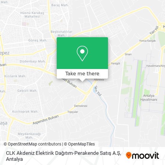 CLK Akdeniz Elektirik Dağıtım-Perakende Satış A.Ş map