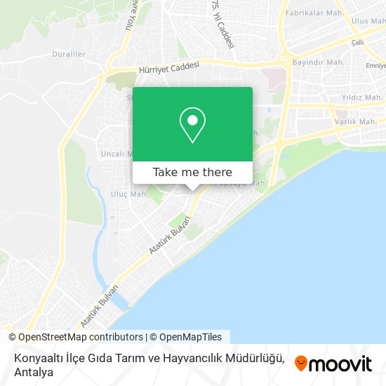 Konyaaltı İlçe Gıda Tarım ve Hayvancılık Müdürlüğü map