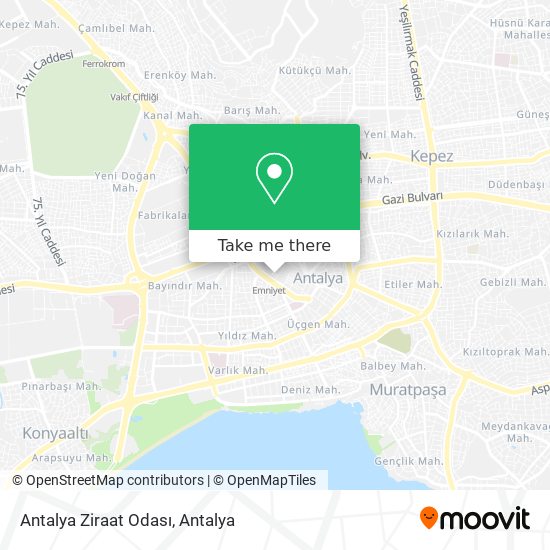 Antalya Ziraat Odası map