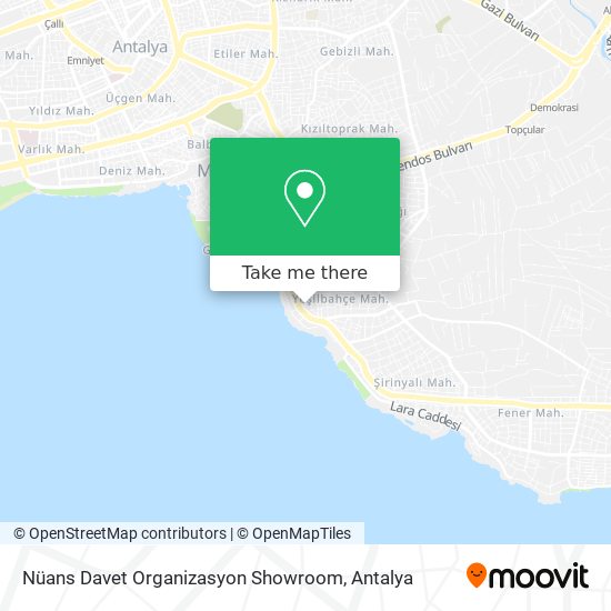 Nüans Davet Organizasyon Showroom map