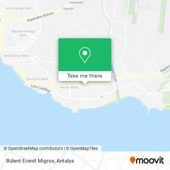 Bülent Ecevit Migros map