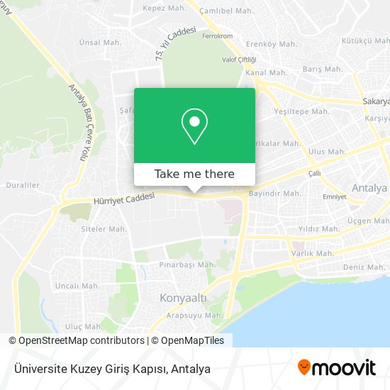 Üniversite Kuzey Giriş Kapısı map