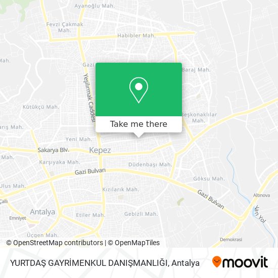 YURTDAŞ GAYRİMENKUL DANIŞMANLIĞI map