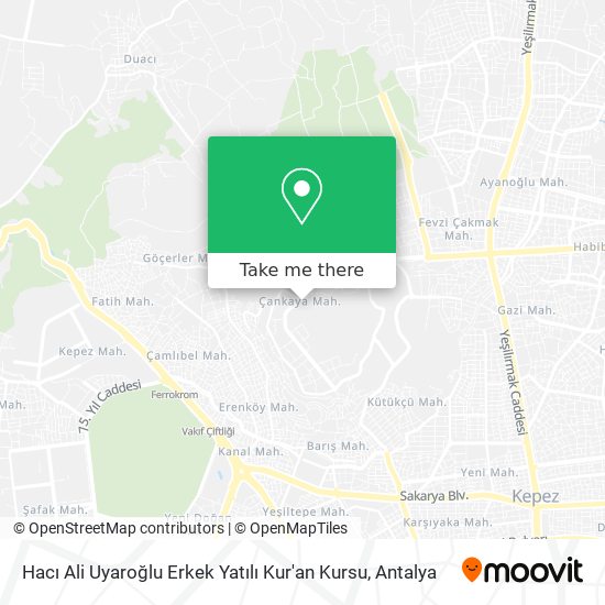 Hacı Ali Uyaroğlu Erkek Yatılı Kur'an Kursu map
