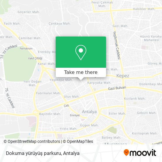Dokuma yürüyüş parkuru map
