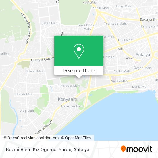 Bezmi Alem Kız Öğrenci Yurdu map