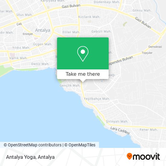 Antalya Yoga map