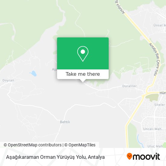 Aşağıkaraman Orman Yürüyüş Yolu map