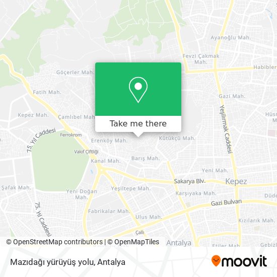 Mazıdağı yürüyüş yolu map