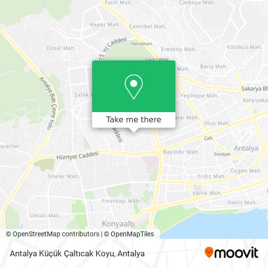 Antalya Küçük Çaltıcak Koyu map