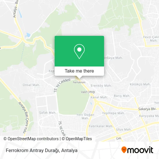 Ferrokrom Antray Durağı map