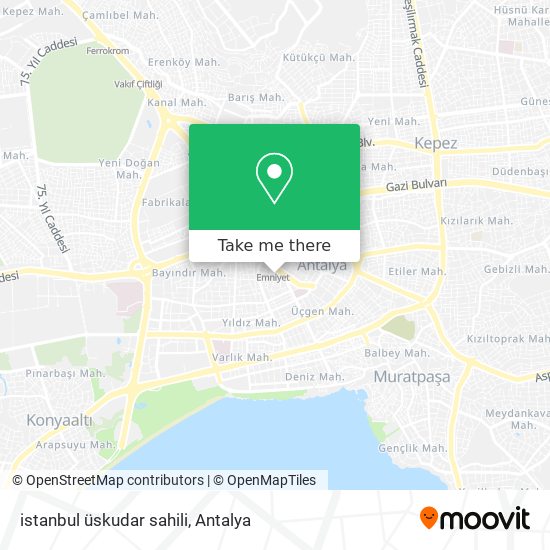istanbul üskudar sahili map